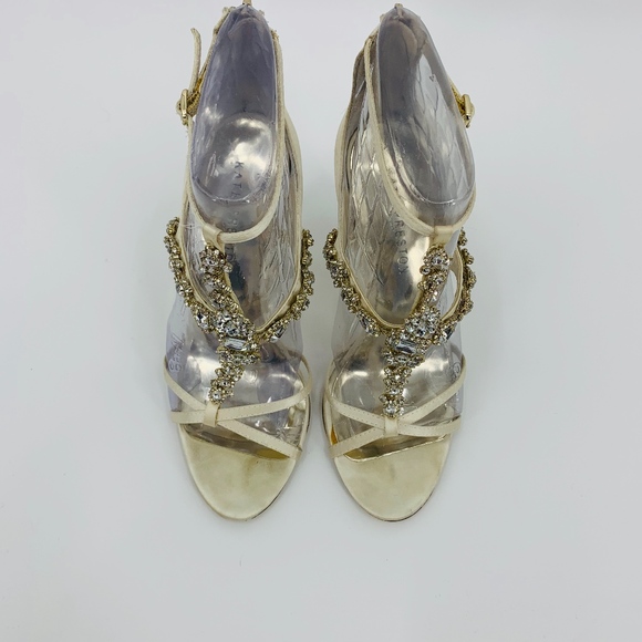 Kate Preston Rhinestone Crystal Strappy Heels - Picture 5 of 8